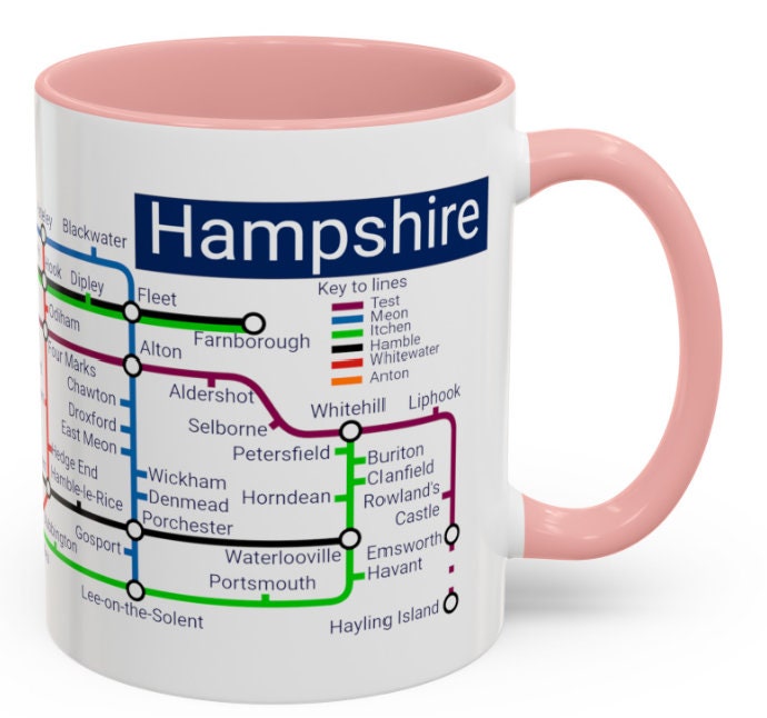 Hampshire Metro Mug: Winchester, Basingstoke, Farnborough