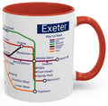 Exeter Metro Map Mug: St David's, Cathedral, Quayside