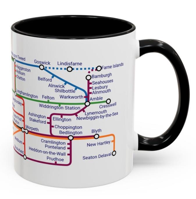 Northumberland Metro Mug: Ceramic Souvenir Gift