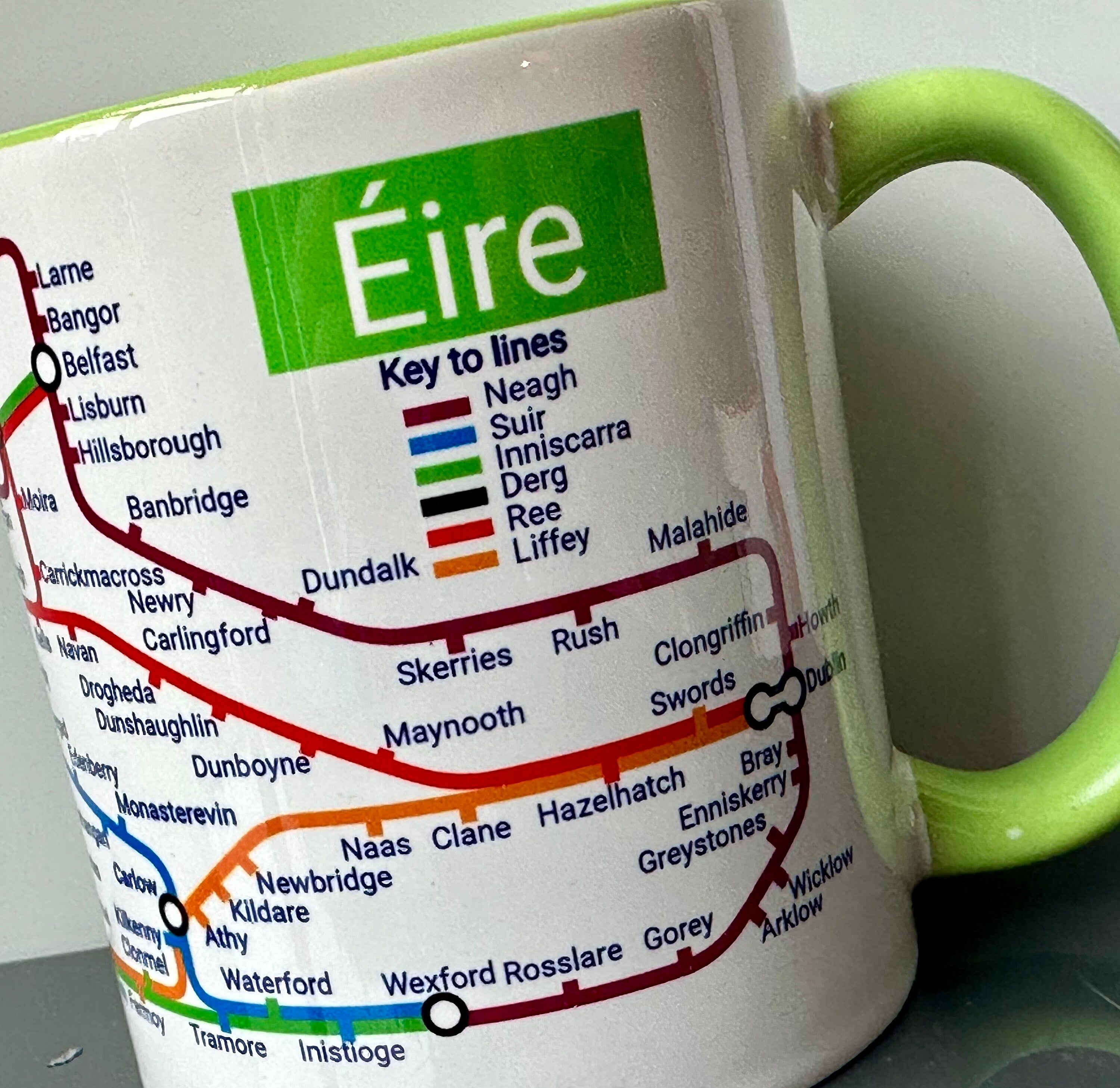 Ireland Metro Map Mug: Unique Irish Gift