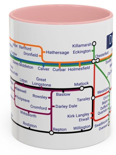 Derbyshire Metro Mug: Unique Local Gift
