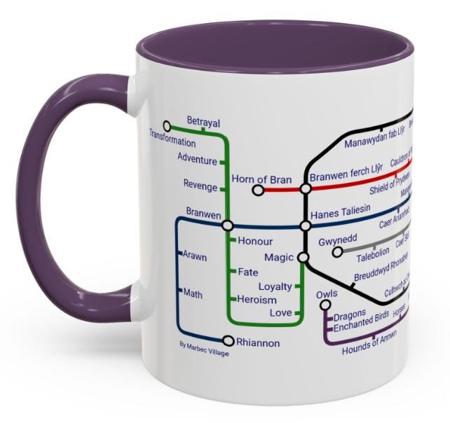 Mabinogion Metro Mug - Explore Welsh Mythology with Every Sip