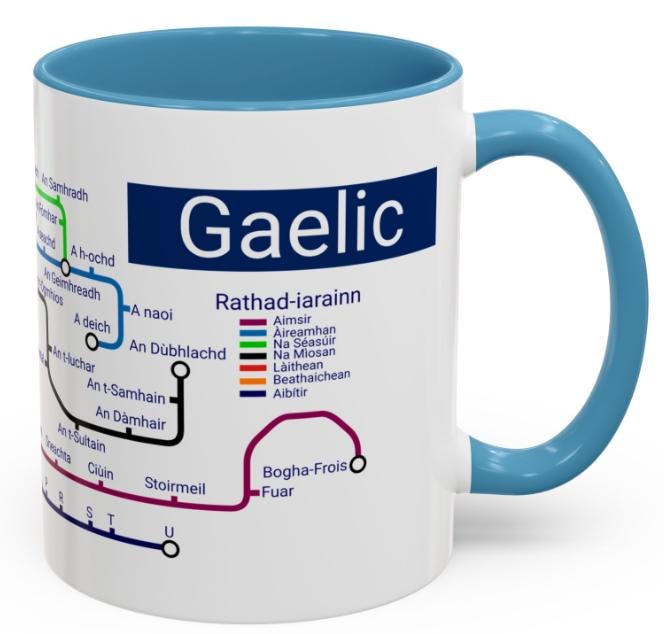 Ionad na Gàidhlig! Gaelic learners / kids metro mug | Gaelic Gifts | Scotland | SpeakGaelic | Alba
