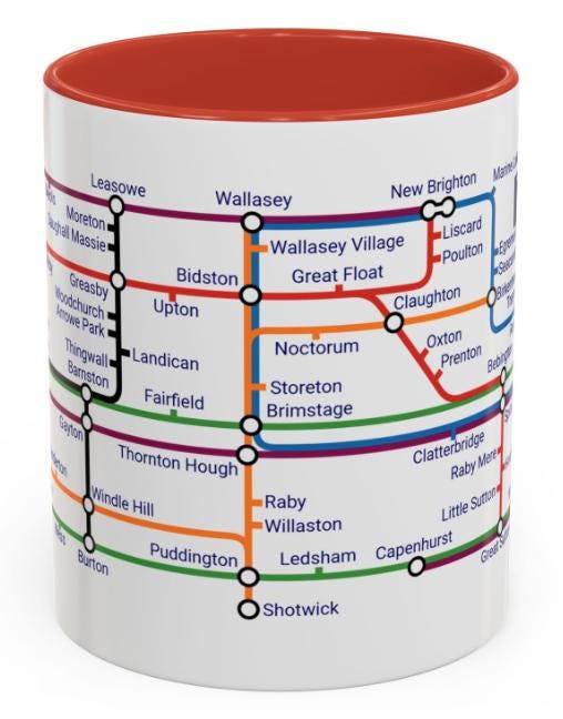 The Wirral Metro Mug: Birkenhead, Tranmere, & Merseyside Gift