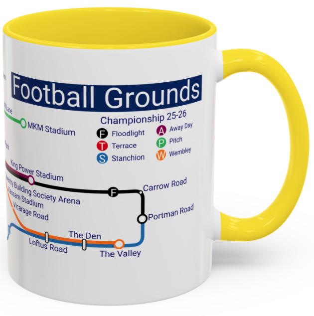 Championship Football Stadium Mug: Unique Fan Art Gift
