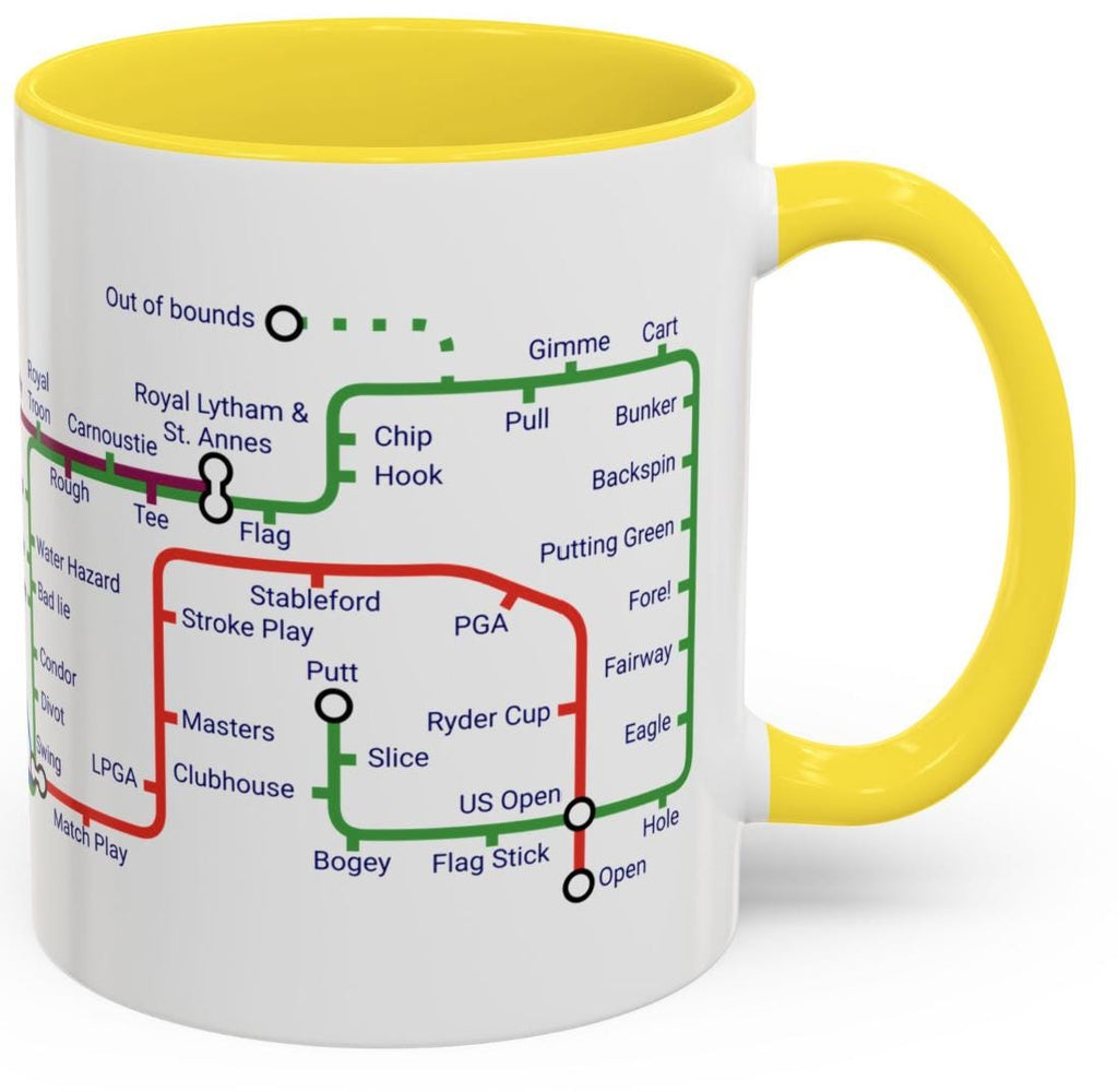 Golf Metro Mug: Unique Ceramic Golfer Gift