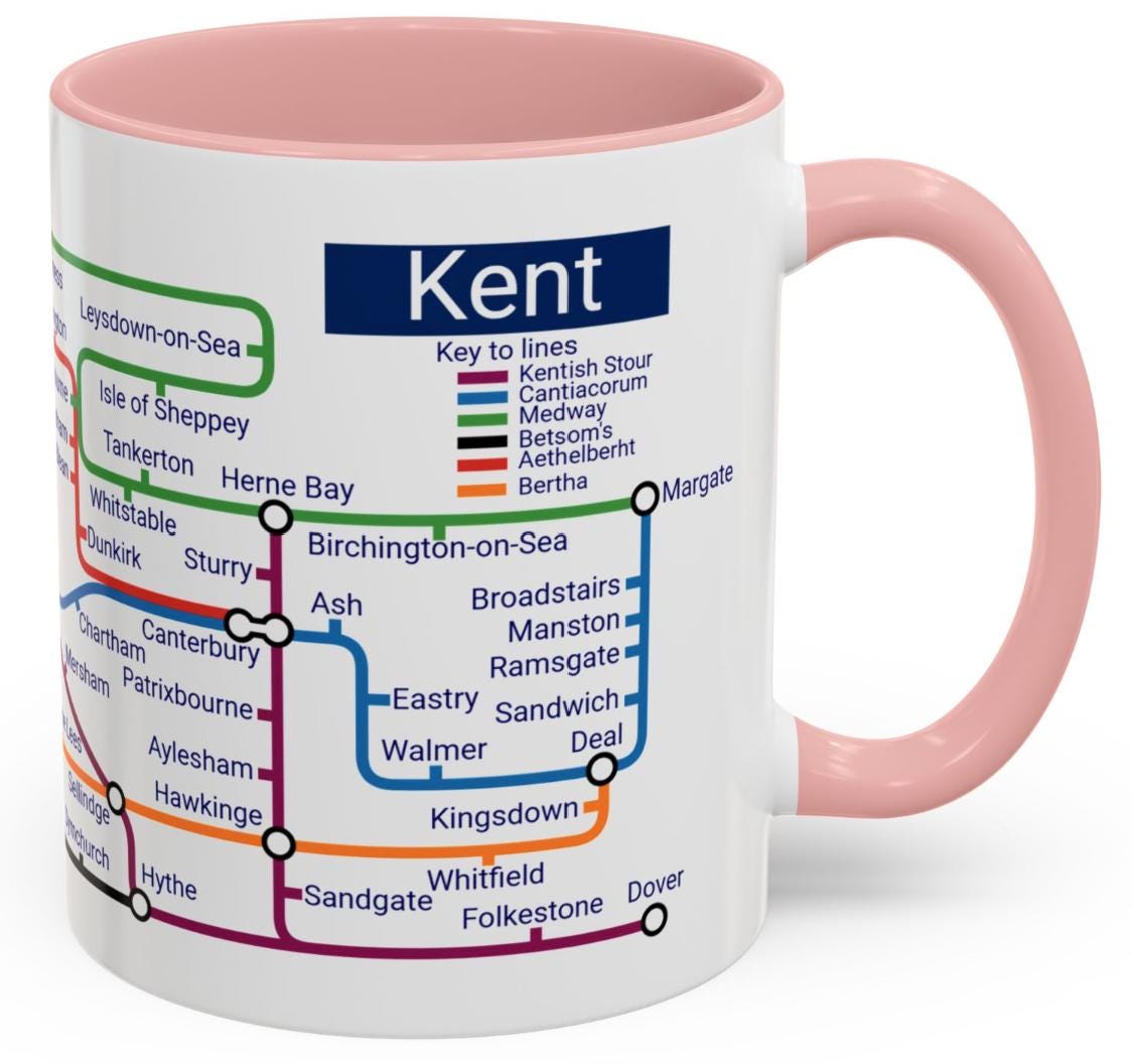 Kent Metro Mug: Canterbury, Dover, Margate Souvenir