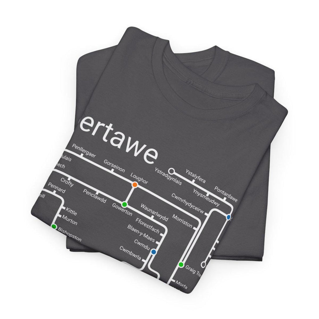 Swansea metro TShirt. Ystradgynlais to Mumbles/  Abertawe