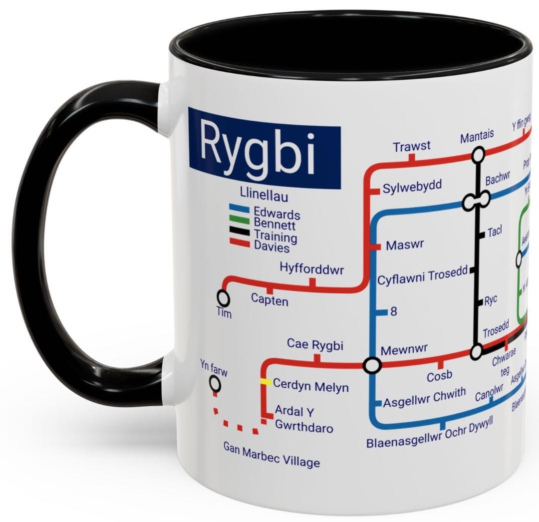 Rygbi Cymru Metro Mug: Welsh Rugby Heritage Design
