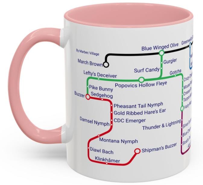 Fly Fishing Lures Metro Mug for Anglers