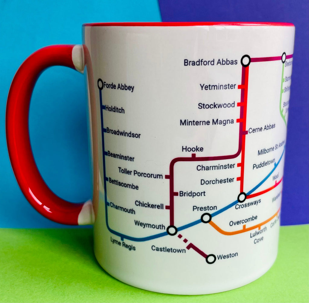 Dorset Metro Mug: UK Towns & Villages Ceramic Coffee Cup