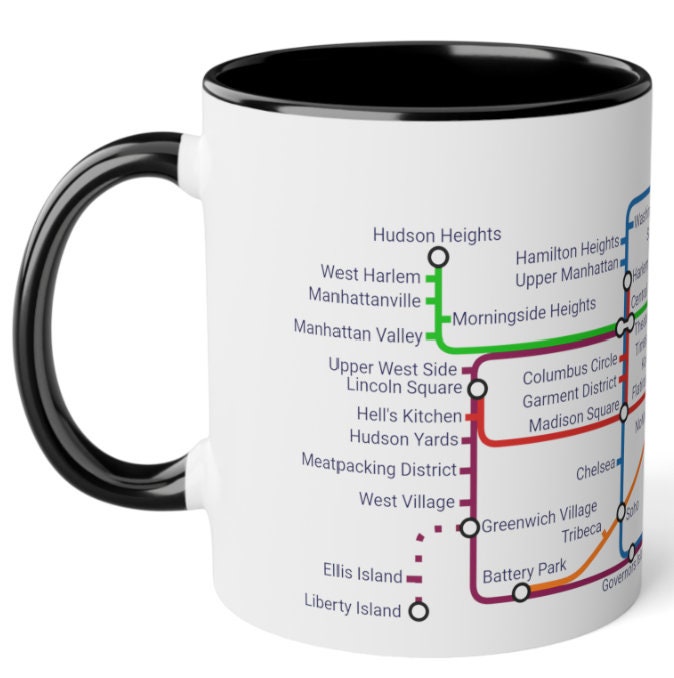 Manhattan Subway Map Mug: NYC Souvenir Gift