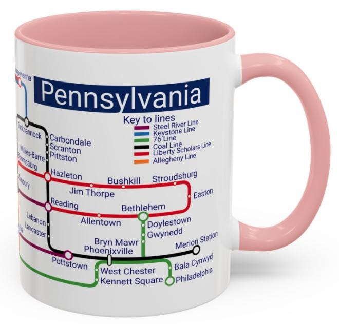 Pennsylvania Metro Mug: Philadelphia, Pittsburgh, State College