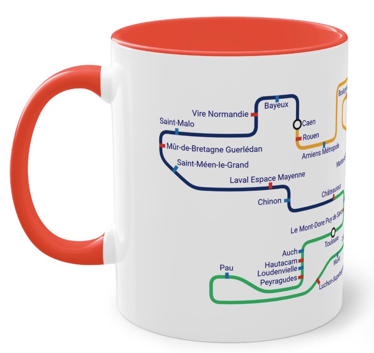 Tour de France 2025 Metro Mug: Cycling Gift, Metro Design