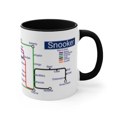 Snooker Metro Mug: Ceramic Snooker Fan Gift