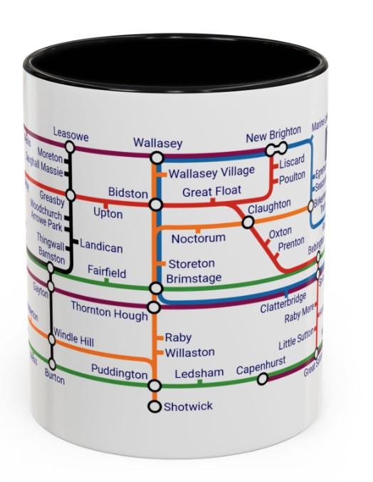The Wirral Metro Mug: Birkenhead, Tranmere, & Merseyside Gift