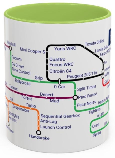 Rally Fan Metro Mug • Motorsport Enthusiast Gift