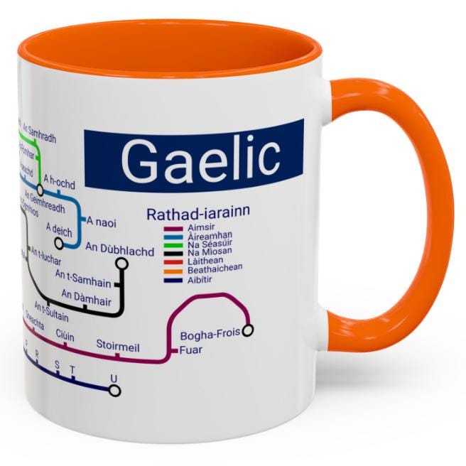 Ionad na Gàidhlig! Gaelic learners / kids metro mug | Gaelic Gifts | Scotland | SpeakGaelic | Alba