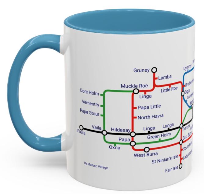 Shetland Islands Metro Mug: Scottish Fair Isle Design