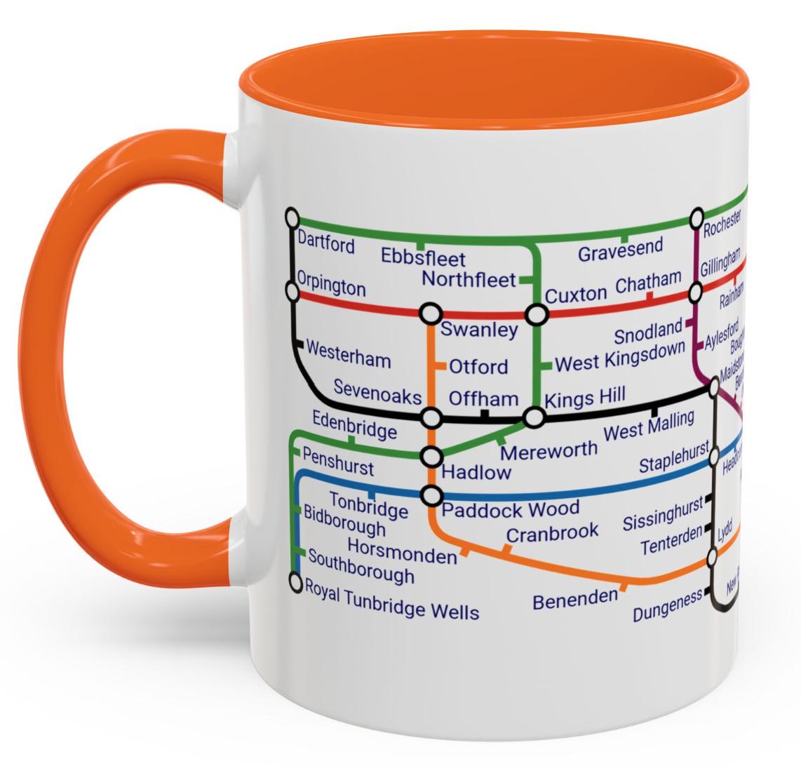 Kent Metro Mug: Canterbury, Dover, Margate Souvenir