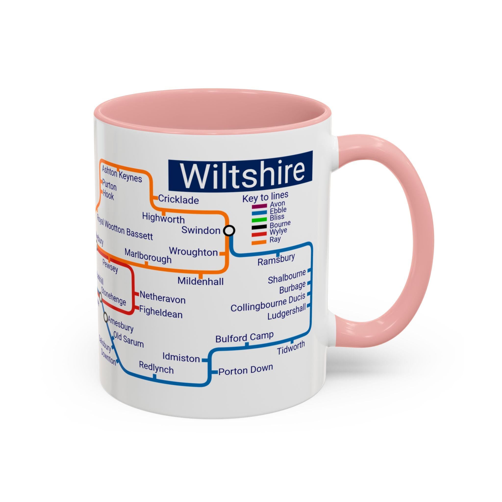 Wiltshire Metro Mug: UK County Landmarks, Travel Gift