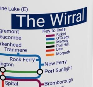 The Wirral Metro Mug: Birkenhead, Tranmere, & Merseyside Gift
