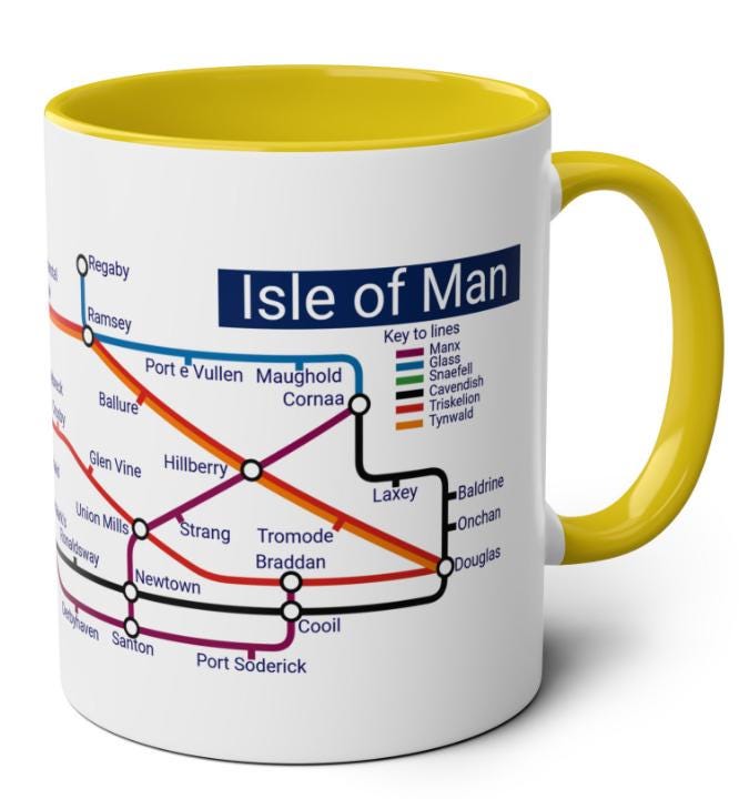 Isle of Man Metro Mug: Manx Souvenir Gift