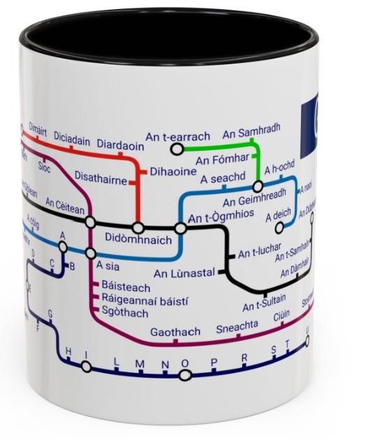 Ionad na Gàidhlig! Gaelic learners / kids metro mug | Gaelic Gifts | Scotland | SpeakGaelic | Alba