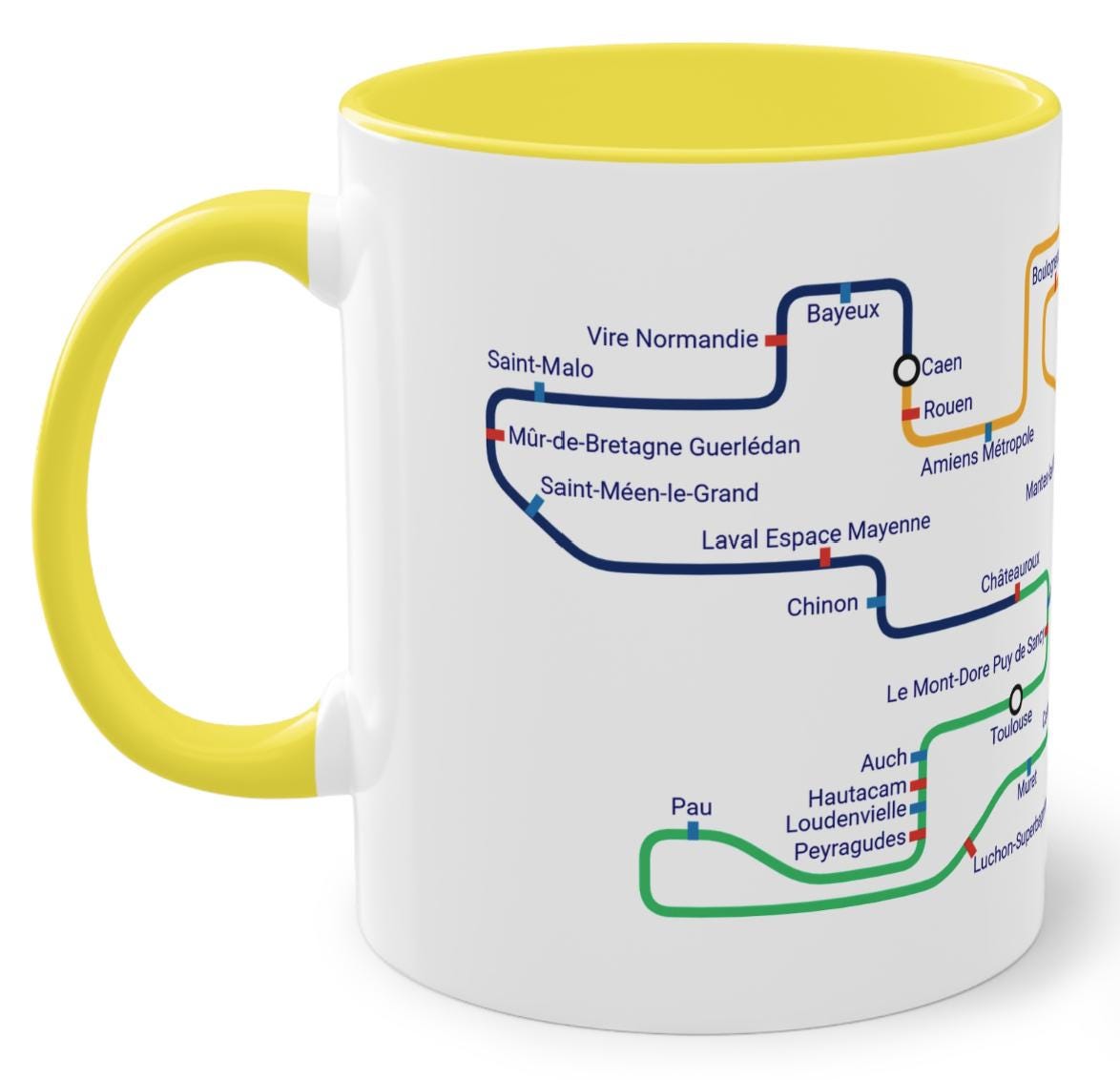 Tour de France 2025 Metro Mug: Cycling Gift, Metro Design