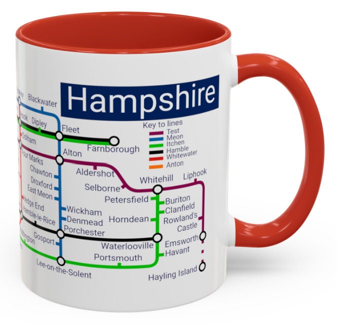 Hampshire Metro Mug: Winchester, Basingstoke, Farnborough