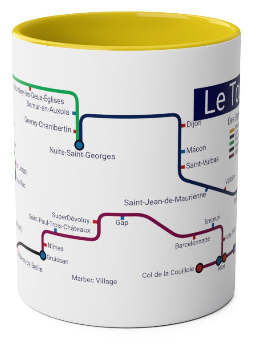Tour de France 24 Ceramic Mug: Metro Design Cycling Gift