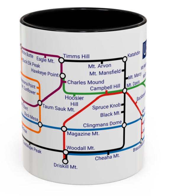 USA Peaks Metro Mug: Mountaineer Gift