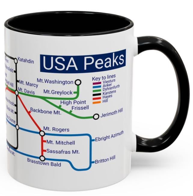 USA Peaks Metro Mug: Mountaineer Gift
