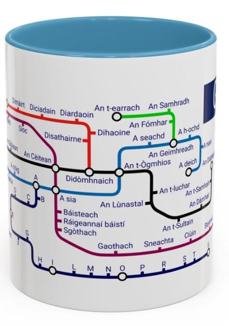 Ionad na Gàidhlig! Gaelic learners / kids metro mug | Gaelic Gifts | Scotland | SpeakGaelic | Alba